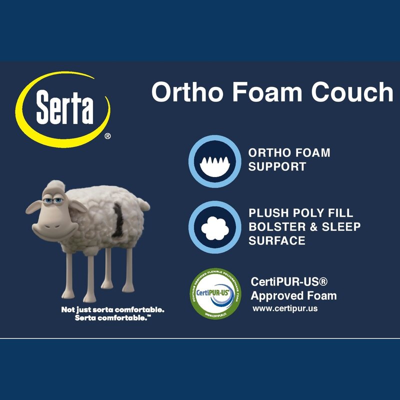 Serta ortho fashion foam couch style bed for pets